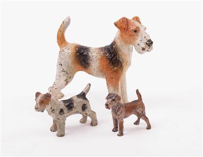3 Hundefiguren "Schnauzer" - Gioielli, arte e antiquariato
