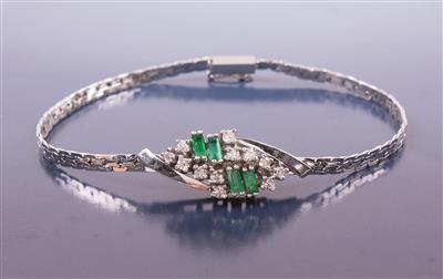 Brillant/Diamant/Smaragd Armkette - Jewellery, Works of Art and art