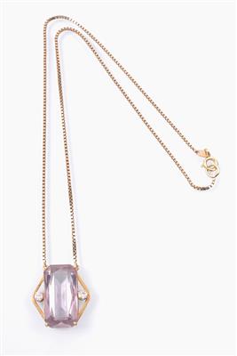 Brillanten 0,15 ct Amethyst Collier - Gioielli, arte e antiquariato