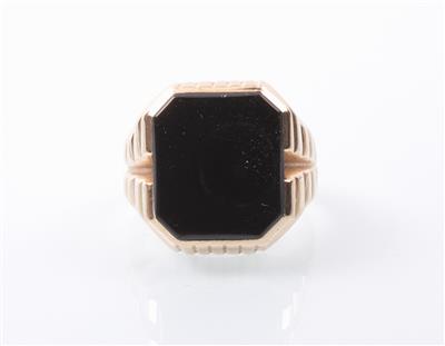 Onyx Herrenring - Jewellery, Works of Art and art