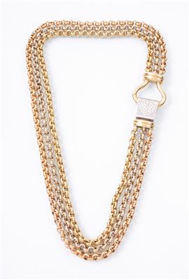 Brillantcollier zus. ca. 0,60 ct - Gioielli, arte e antiquariato