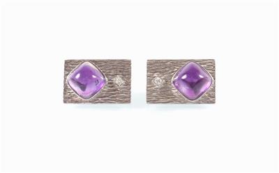 Brillantamethyst Machettenknöpfe - Jewellery, Works of Art and art