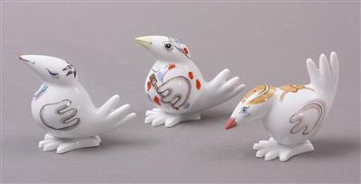 3 Vogelfiguren, Meissner Porzellan, - Einfach tierisch