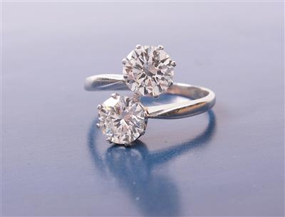 Brillantdamenring zus. ca. 2 ct - Jewellery, antiques and art