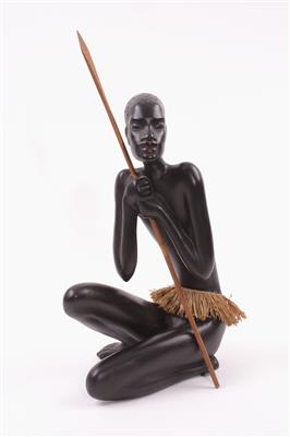 Afrikaner mit Speer um 1950 - Jewellery, Works of Art and art