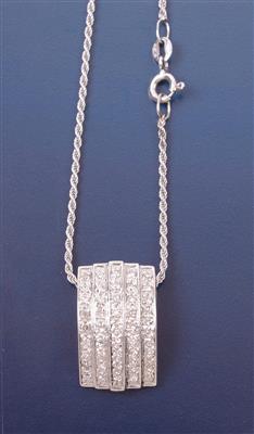 Diamant-Anhänger an Halskette zus. ca. 0,50 ct - Gioielli, arte e antiquariato