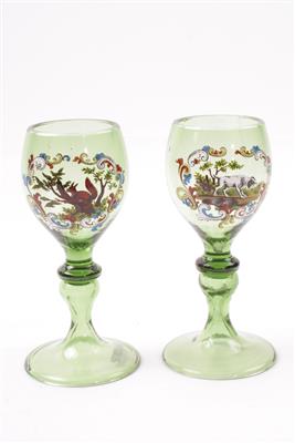 Paar Römer, Anton A. Egermann Haida/Böhmen um 1880/1900 - Porzellan, Glas und Keramik
