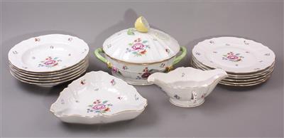 Speiseservice für 6 Personen, ungarisches Porzallan, Marke Herend, - Porcelán, sklo a keramika