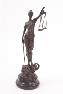 "Justitia" (römische Göttin der Gerechtigkeit), - Jewellery, Works of Art and art