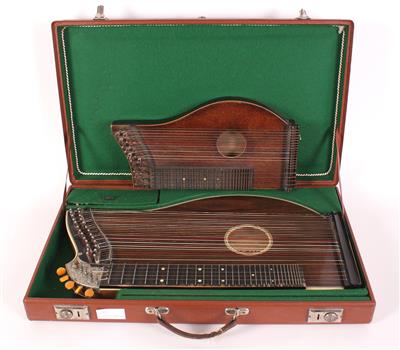 Volkstümliches Musikinstrument "Zither", Marke Josef Wesely-Wien, - Gioielli, arte e antiquariato