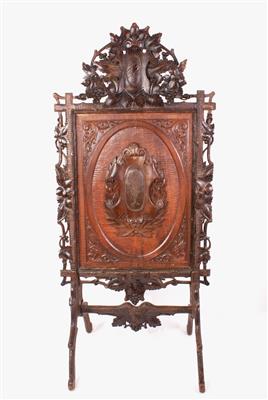 Historismus-Paravent um 1880 - Furniture and decorative art