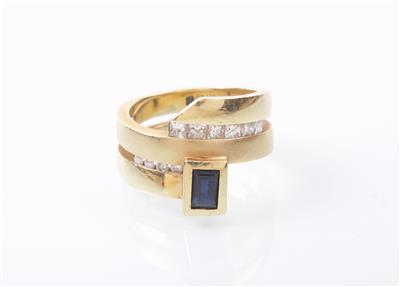 Brillant/Diamant/Saphir-Ring - Jewellery, Works of Art and art