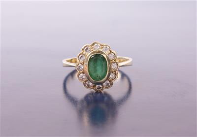 Brillant/Smaragd Damenring - Jewellery, Works of Art and art