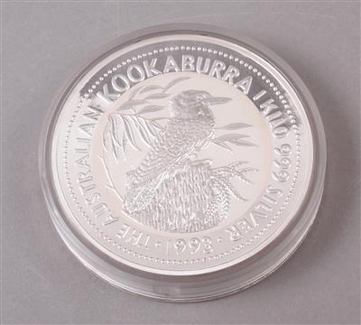 Silbermünze Australien Kookaburra 1 Kilo - Klenoty, umění a starožitnosti