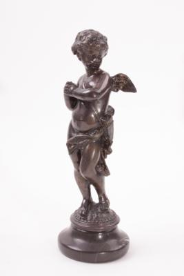 "Amor", vollplastischer Bronzeguss, im Stile der Romantik, - Schmuck, Kunst & Antiquitäten