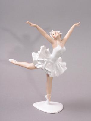 Ballerina "Odette", deutsches Porzellan, Marke Wallendorf, - Klenoty, umění a starožitnosti