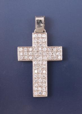 Brillant-Kreuz zus. ca. 1,60 ct - Gioielli, arte e antiquariato