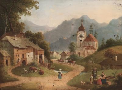 Biedermeier-Bilderuhr, um 1830 - Jewellery, antiques and art