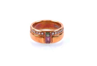 Brillant/Turmalin Ring - Jewellery, antiques and art