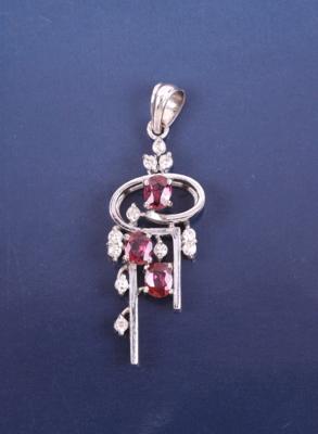 Diamant/Rubin Anhänger - Jewellery, antiques and art