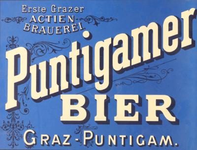 Werbeplakat "Puntigamer Bier"1. Grazer Actienbrauerei GrazPuntigam, - Graphics and drawings