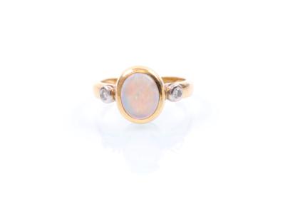 Brillant/Opal Ring - Schmuck & Uhren