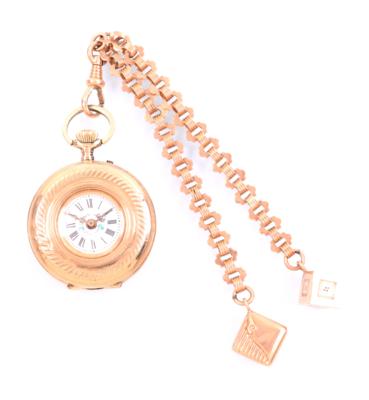 Damentaschenuhr an Chatelaine - Schmuck & Uhren