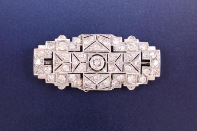 Diamant-Brosche zus. ca. 3,50 ct - Šperky a hodinky