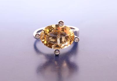 Diamant/Citrinring - Šperky a hodinky