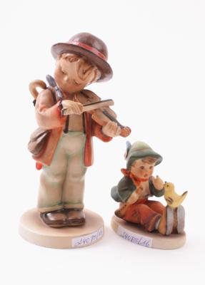 2 Hummelfiguren, "Geigerlein/S'timmt net", - Porzellan, Glas und Keramik