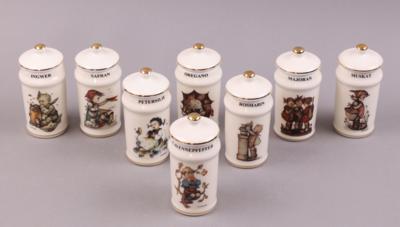 8 Gewürzbehälter mit Deckel, Marke Hummel, - Porcellana, vetro e ceramica