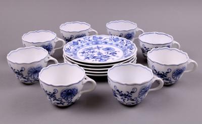 8 Kaffeetassen, 5 Kuchenteller, Meissner Porzellan, - Porcelain, glass and ceramics