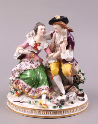 Allegorische Darstellung "Die Musik", königl. bayr. Porzallanmanufaktur Nymphenburg, - Porcelain, glass and ceramics