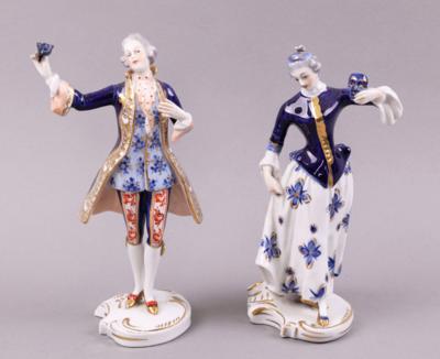 Figurenpaar, deutsches Porzellan, Marke Rudolstadt/ Volkstedt, - Porcellana, vetro e ceramica