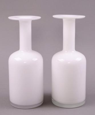 Paar Gul-Vasen, Holmegard/ Dänemark 1960/70, - Porcellana, vetro e ceramica