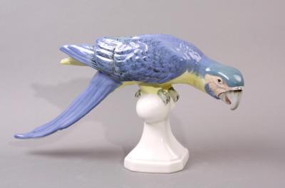 Papagei, böhmische Keramik Marke Royal Dux, - Porzellan, Glas und Keramik