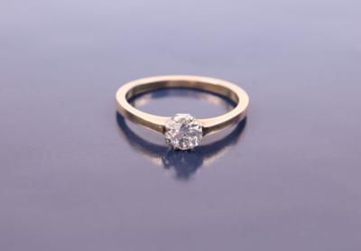 Altschliffbrillantsolitärring ca. 0,5 ct - Klenoty, umění a starožitnosti