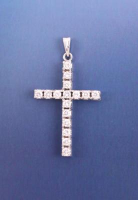 Brillant-Kreuz zus. ca. 0,90 ct - Gioielli, arte e antiquariato