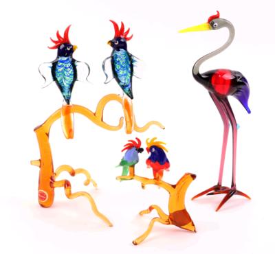 3 Zierfiguren, in der Art Bimini, Murano/Italien, 20. Jhdt., - Schmuck, Kunst & Antiquitäten