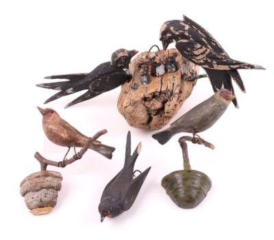 Konvolut Vogelfiguren in der Art Viechtauer, - Gioielli, arte e antiquariato