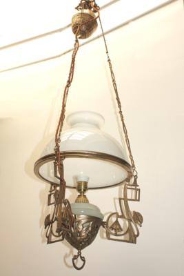Zugluster, um 1900 (ehemals Petroleumlampe), - Schmuck, Kunst & Antiquitäten