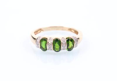 Diamant/Peridot-Ring - Gioielli, arte e antiquariato