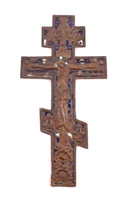 Ikonenkreuz, Osteuropa Ende 19./Anfang 20. Jhdt., - Gioielli, arte e antiquariato