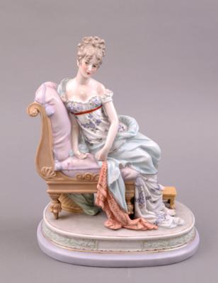 Madame Recamier, Thüringer Porzellan, Marke Scheibe/Kister, - Jewellery, antiques and art