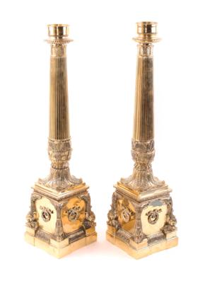 Paar Lampenfüße, in klassizistischem Stil, - Gioielli, arte e antiquariato