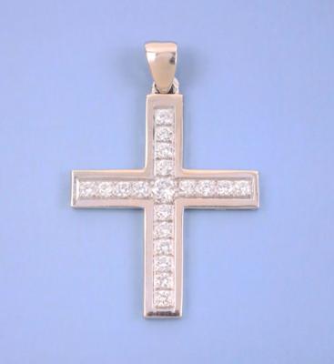 Brillantkreuz ca. 0,90 ct - Uhren und Schmuck