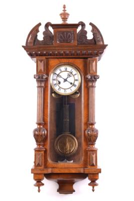 Historismus-Wanduhr um 1880, - Umění do 500 €