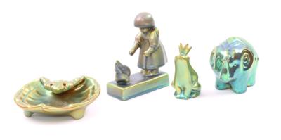 4 Figuren, ungarische Keramik, Marke Zsolnay/Pecs - Klenoty, umění a starožitnosti