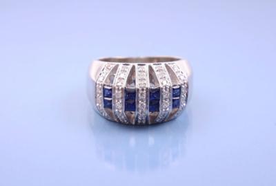 Brillant/Farbstein-Ring zus. ca. 0,65 ct - Jewellery and watches