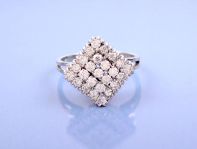 Brillantdamenring zus. ca. 1 ct - Schmuck und Uhren